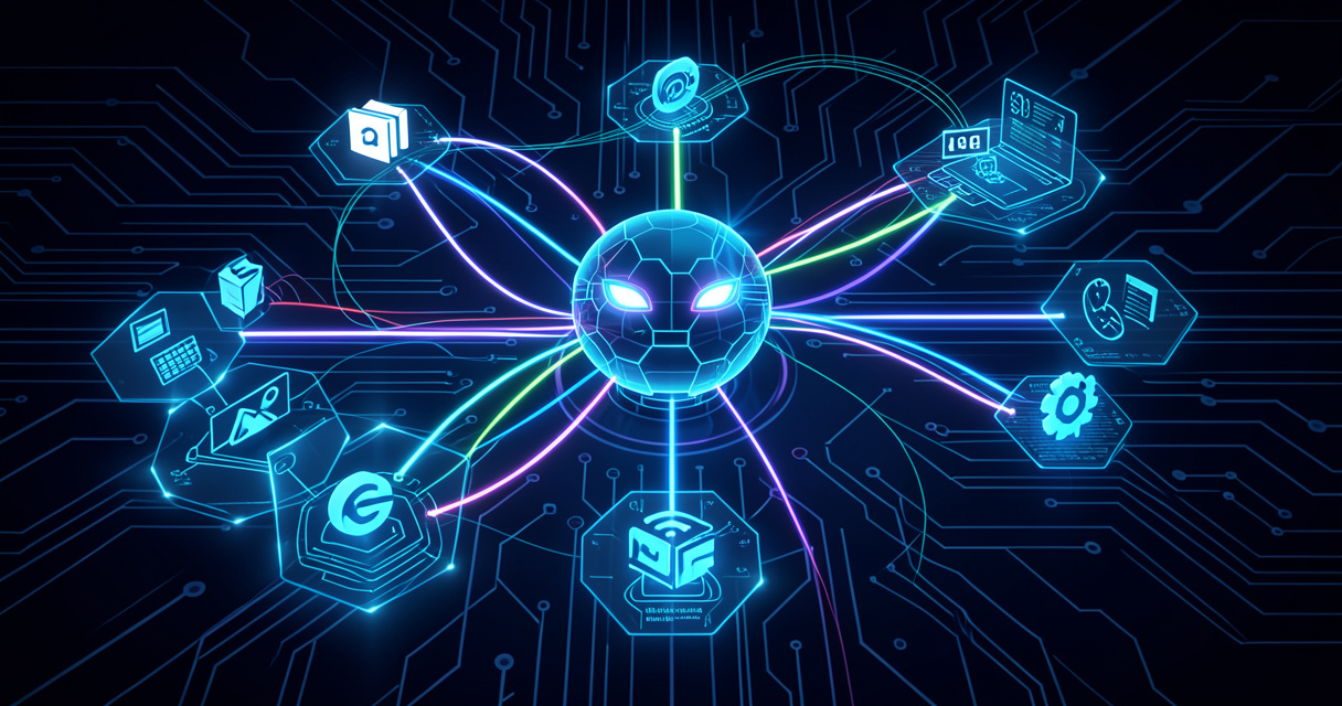 Représentation d'un agent intelligent connectant différentes API IA