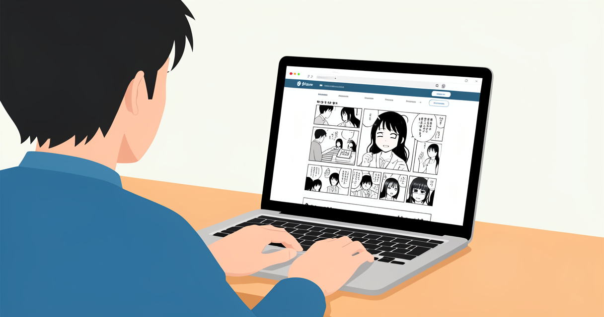 Capture d'écran stylisée d'un site de lecture de manga en ligne comme Epsilon Scan, avec des vignettes de séries