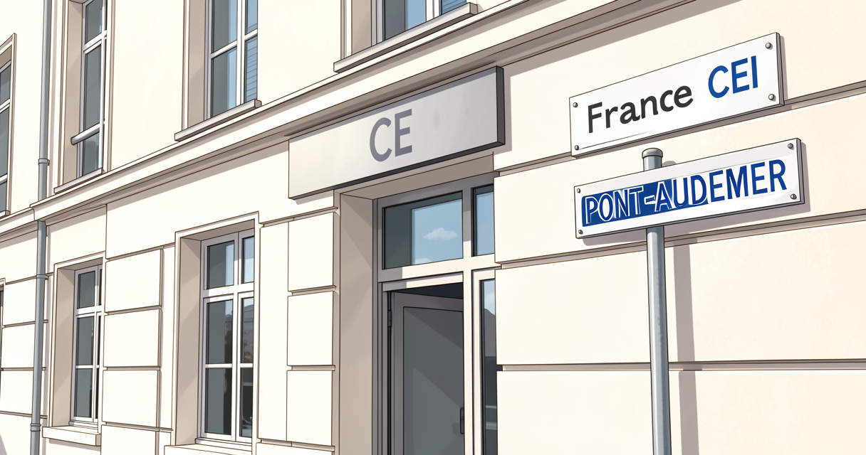 Façade administrative de l'association France CEI à Pont-Audemer