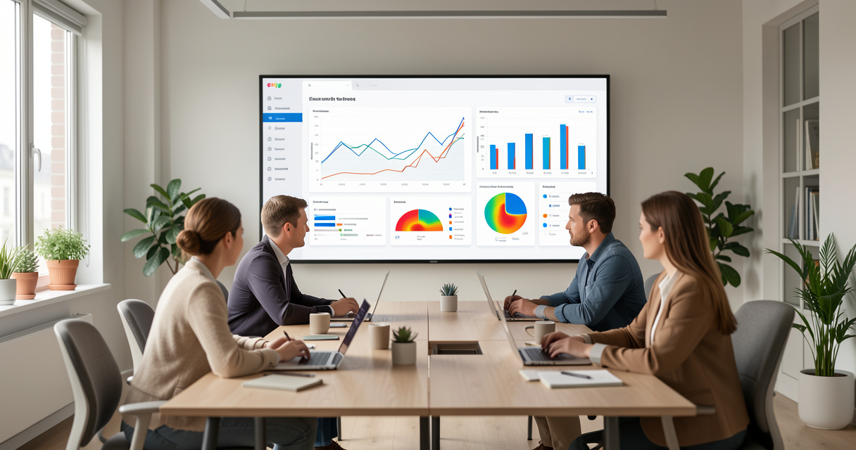 Équipe analysant les performances Chatbase du support client